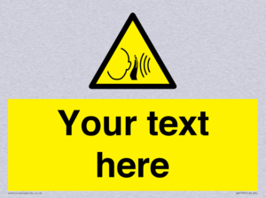 Custom warning sudden loud noise